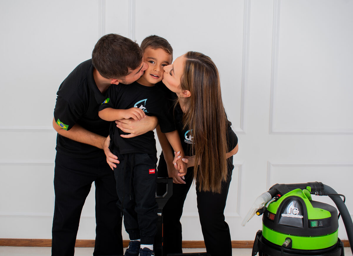 Família Costa com o filho Joaquim